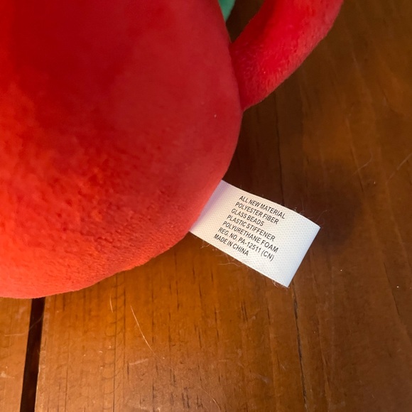 Hallmark Plush Happy Face Hot Chocolate Red Mug with Straw - Picture 5 of 9